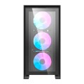 Caja Gaming Darkflash DRX70 Negro / ATX / Cristal templado / USB 3.0 / Type-C / Incluye 4 Fan RGB